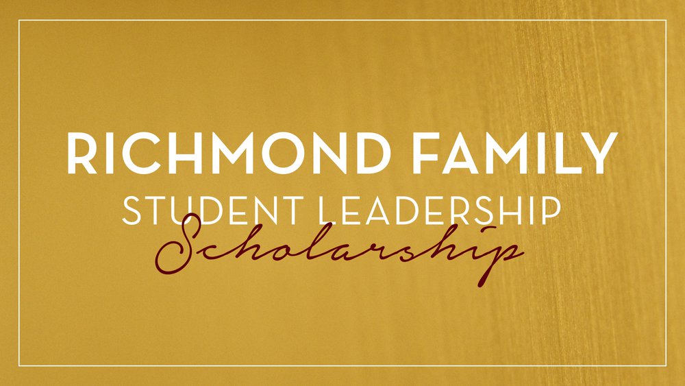 Richmond Family Student Leadership scholarship graphic